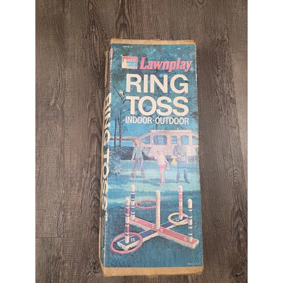 Vintage 9151 South Bend Lawn Play Ring Toss Game 1973 Complete - Picture 1 of 5